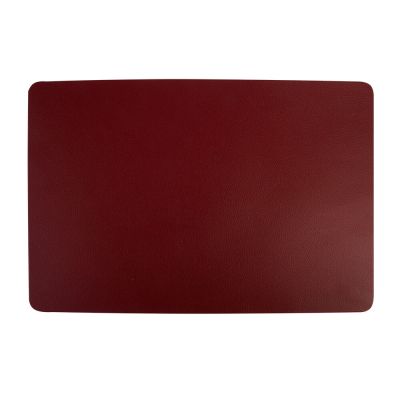 Lugar Americano Couro Sintético 30x45cm Vermelho Retangular Casa&ideia