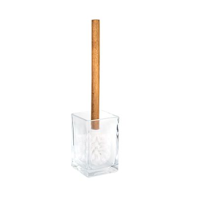 Escova Sanitária Ayana 14x9,5cm Vidro Transparente Quadrada Casa&ideia
