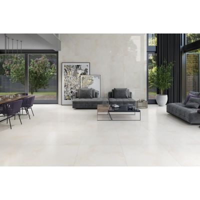Piso Cerâmico Linceu Cinza Claro Retificado Acetinado 86x86 Incefra