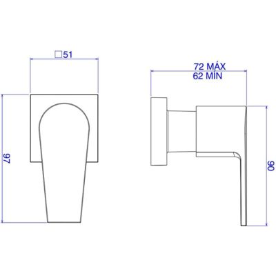 Acabamento para Registro 1/2''e 3/4'' Level Black Matte Deca