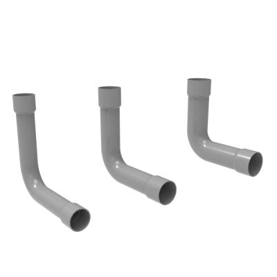 Curva 90° para Tubo 1/2" Condulete 13cm Cinza Vitralux