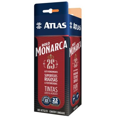 Rolo de Lã Sintético 25mm Monarca Branco Atlas