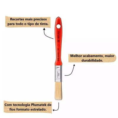 Pincel Trinchas Vermelho 1,5x17,5 Atlas