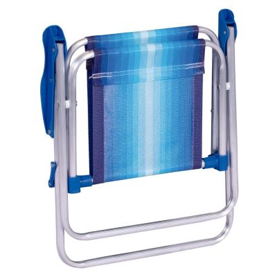 Cadeira Infaltil Alta Alumínio Azul Mor