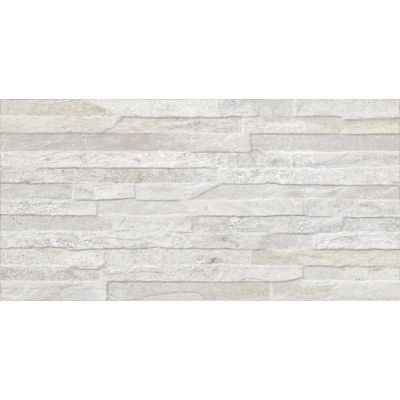 Piso Cerâmico Mal37990r Branco Granilhado Retificado Externo 35x70 Incefra