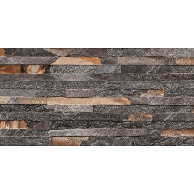 Piso Cerâmico Mal38010r Preto Cobre Granilhado Retificado Externo 35x70 Incefra