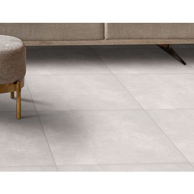 Porcelanato Cement Blend Cinza Claro Retificado Acetinado 61x61 Realce