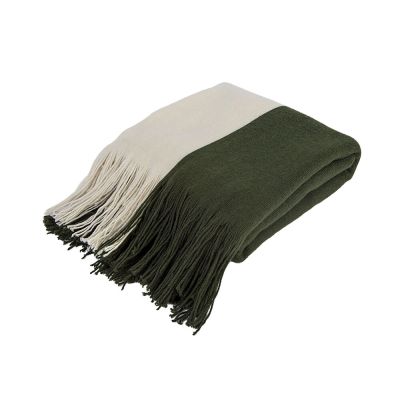 Manta Sofá 1,30m x 1,80m Soft Off White/verde Diagonal