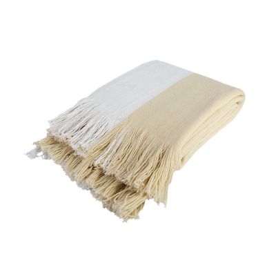 Manta Sofá 1,30m x 1,80m Soft Bege/branco Diagonal