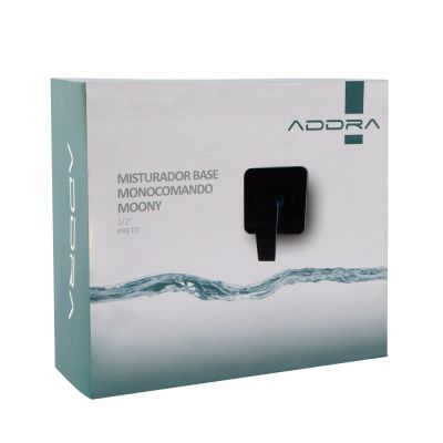Misturador Base Monocomando para Chuveiro 1/2" Livo Preto Addra