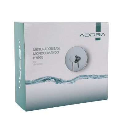 Misturador Base Monocomando para Chuveiro 1/2" Fonte Cromado Addra