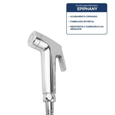 Ducha Higiênica Com Registro 1/2" Epiphany Cromado Addra