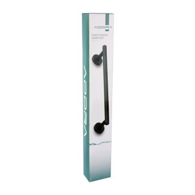 Porta Toalha Barra 60cm Fonte Preto Addra