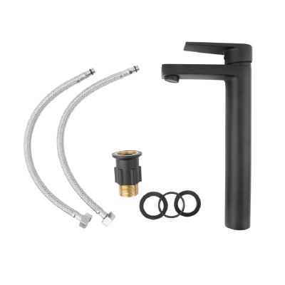 Torneira Misturador Monocomando para Banheiro de Mesa Bica Alta 1/2" Livo Preto Addra