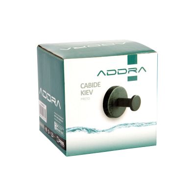 Cabide para Banheiro Fonte Preto Addra