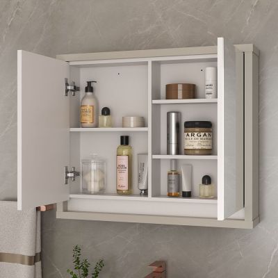 Espelheira para Banheiro MDF/MDP Lorena Alice Nude 72cm C-Linea