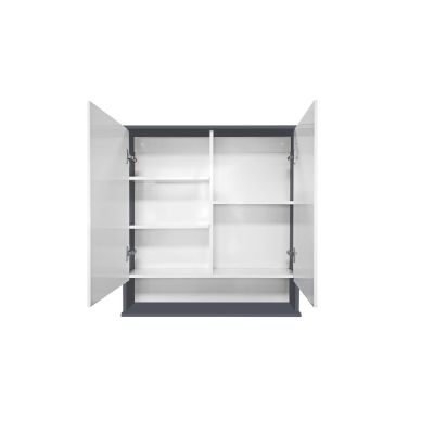 Espelheira para Banheiro MDF/MDP Cecilia Chumbo 70cm C-Linea