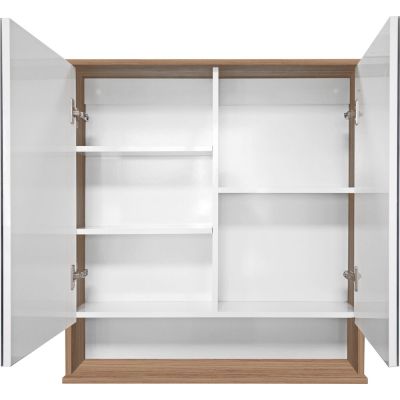 Espelheira para Banheiro MDF/MDP Cecilia Nogal 70cm C-Linea