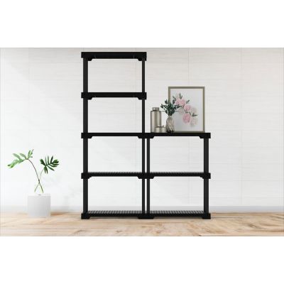 Estante Plastico Poly Eco Preto 5 Prateleiras Grifit