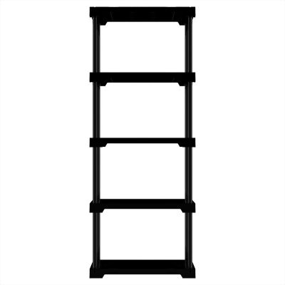 Estante Plastico Poly Eco Preto 5 Prateleiras Grifit