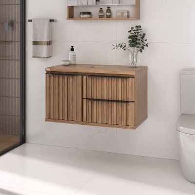 Gabinete para Banheiro MDF/MDP Cecilia Nogal 78cm C-Linea