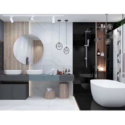 Porcelanato Full Black Extra Retificado Polido 60x60 Málaga