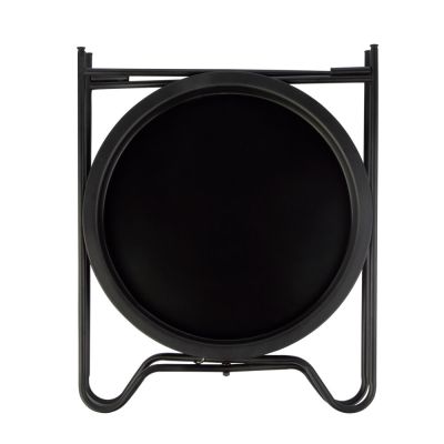 Mesa Lateral 40cm x 44cm Dobravel Metal Preto Casa&Ideia