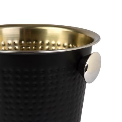 Balde para Gelo 4,5l Tara Preto Dourado Casa&Ideia