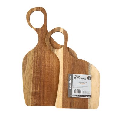 Tábua de Cozinha 2pcs Acácia Madeira Casa&Ideia