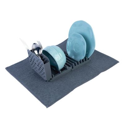 Escorredor de Louça 6 Pratos Cinza Casa&ideia