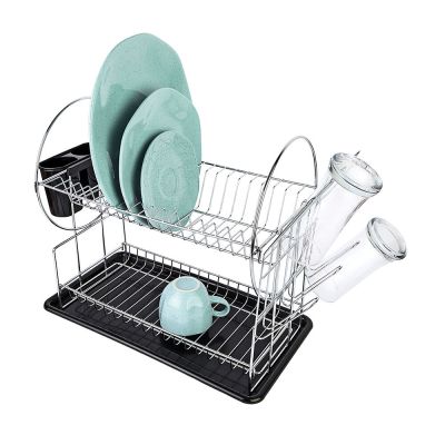 Escorredor de Louça 17 Pratos Nayla Cromado Casa&ideia