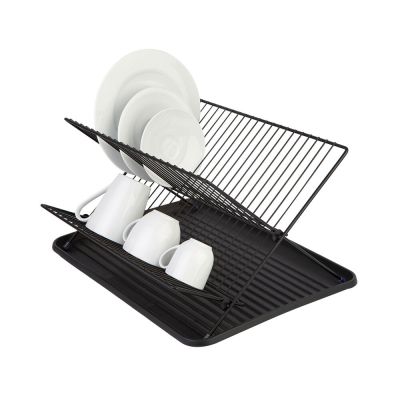 Escorredor de Louça 21 Pratos Malmö Preto Casa&ideia