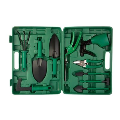 Kit de Jardinagem 10 Peças Zeus Preto Verde Fascino