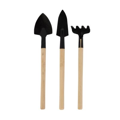 Kit Jardim 3pcs P Madeira Metal Preto .