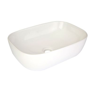 Cuba para Banheiro de Apoio Louça Retangular Branca 46x32x14cm Roma Addra