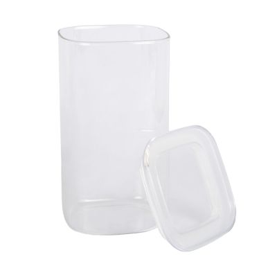 Pote Vidro 1,5l Kristall Transparente Com Tampa Casa&ideia