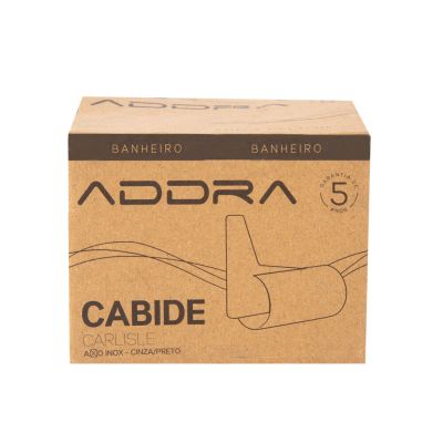 Cabide para Banheiro  Carlisle Cinza/Preto Addra
