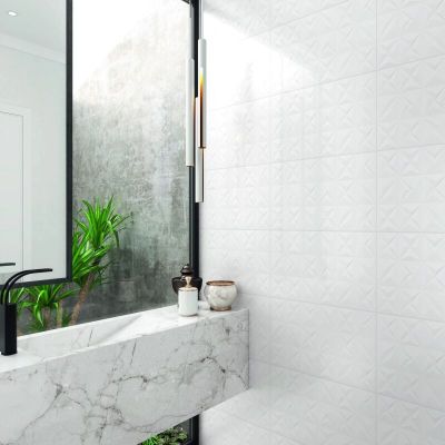 Revestimento de Parede Estelar Monet Branco Bold Brilhante Classe A 32x60cm Ilhabella