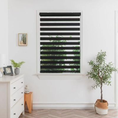 Persiana Rolo Double Vision 1,20x1,60m s Preto Top Flex