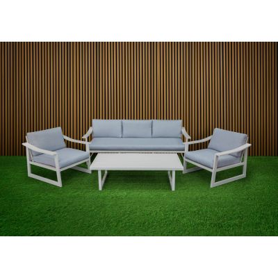 Conjunto de Jardim Alumínio 4 Peças Siena Cinza Fascino