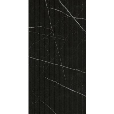 Revestimento Parede Ripa Marmo Nero Retificado Acetinado 45x90 Biancogres