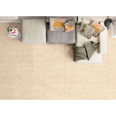 Piso Cerâmico Atria Plus Travertino Retificado Acetinado 84x84 Málaga