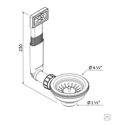 Válvula Para Pia-cuba 1/2" Com Escape Inox Pol Inox Tramontina