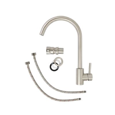 Torneira Misturador Monocomando para Cozinha de Mesa Bica Alta 1/2" Sabrina Aço Inox Addra