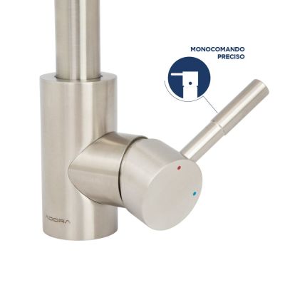 Torneira Misturador Monocomando para Banheiro de Mesa Bica Baixa 1/2" Leandra Cromada Addra