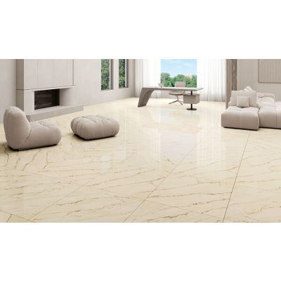 Piso Cerâmico Lua Mármore Retificado Polido 83x83 Málaga