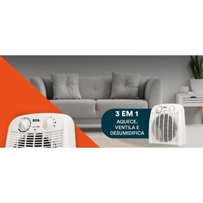 Aquecedor Ambiente Termo Ventilador 2000w Comfort Heat Branco 220v Eos