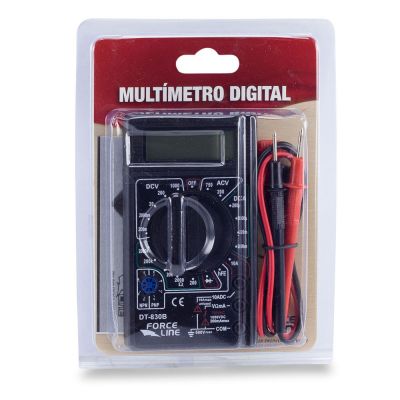 Multímetro Digital Preto Force Line