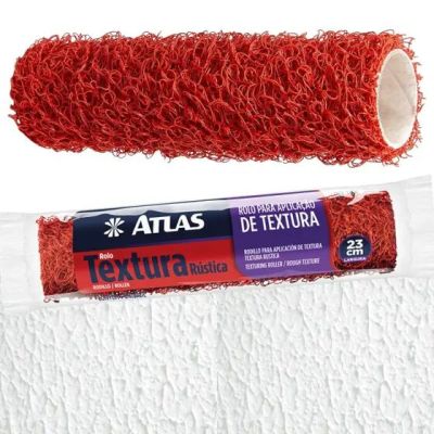 Rolo Textura Rustica 23cm 1155 Vermelho Atlas