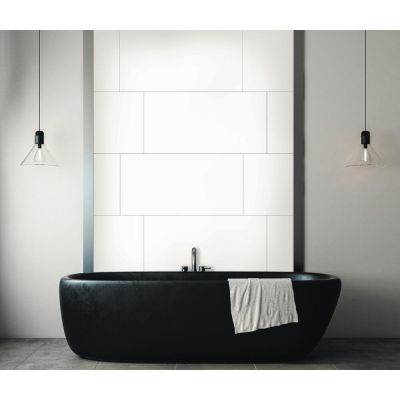Revestimento Parede Bianco Branco Bold Brilhante 31x 59cm Ilhabella